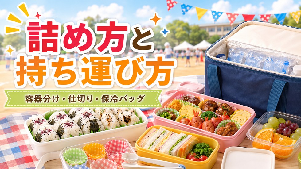 運動会のお弁当の詰め方と持ち運び方