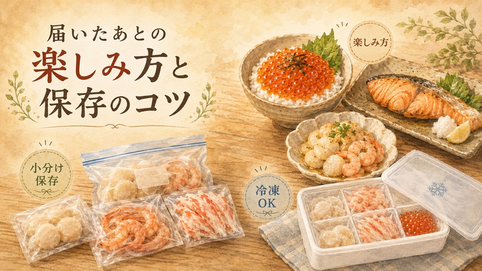 届いたあとの楽しみ方と保存のコツ