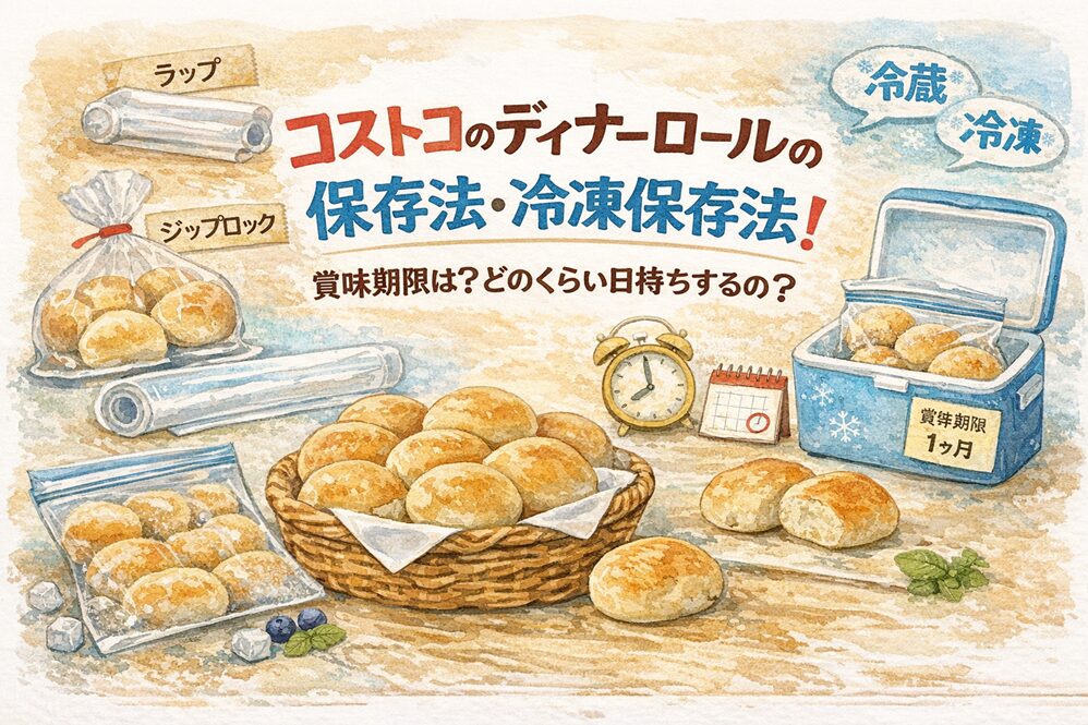 コストコのディナーロールの保存法・冷凍保存法！賞味期限は？どのくらい日持ちするの？