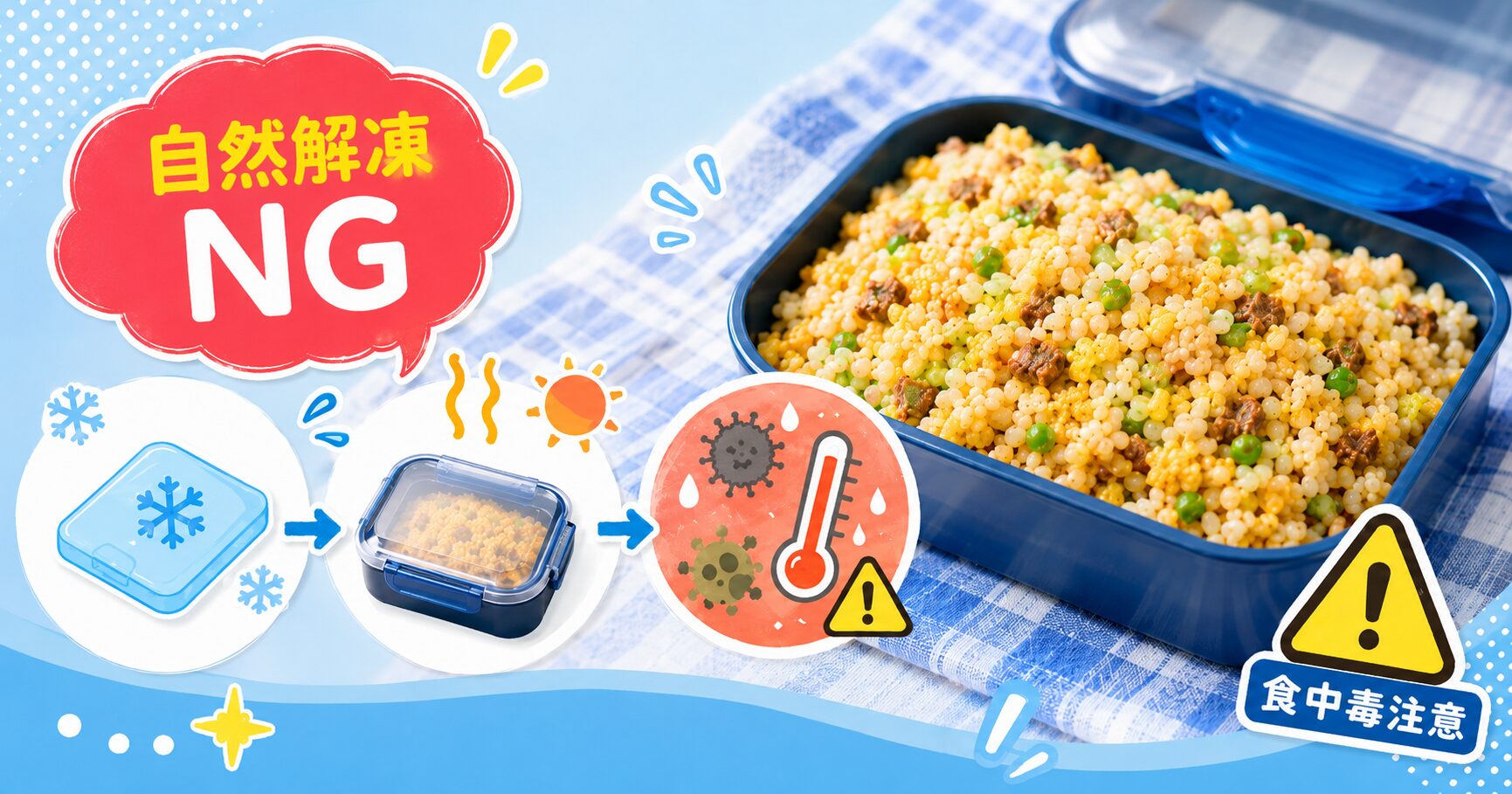 自然解凍は危険！食中毒リスク