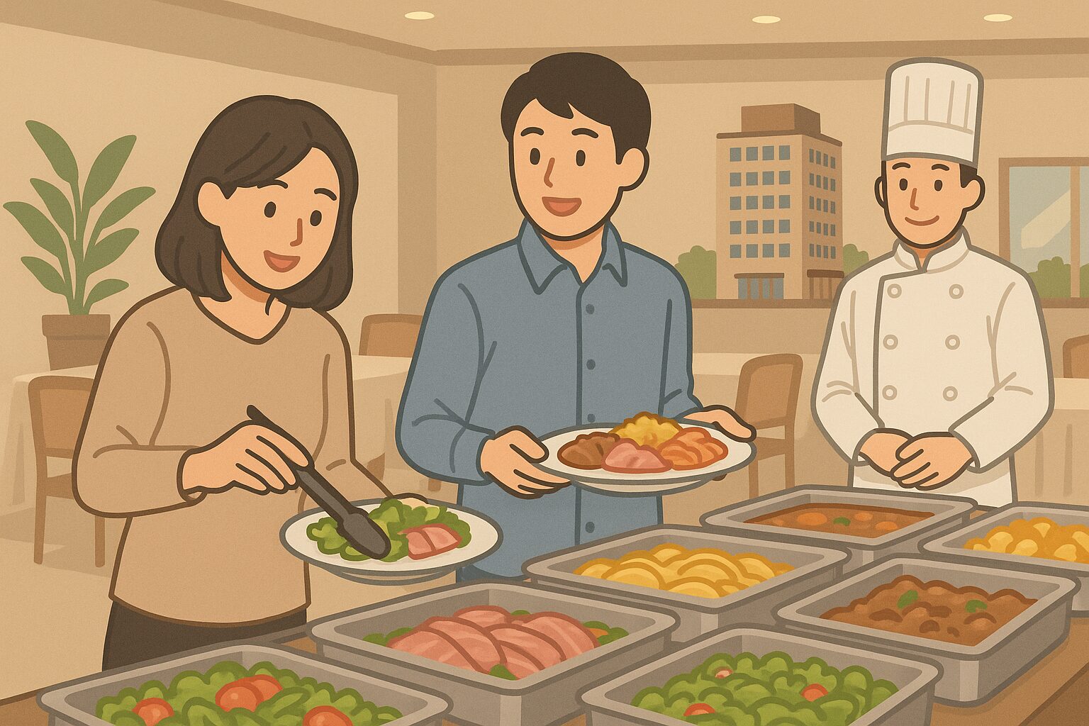 札幌ガトーキングダムのビュッフェ