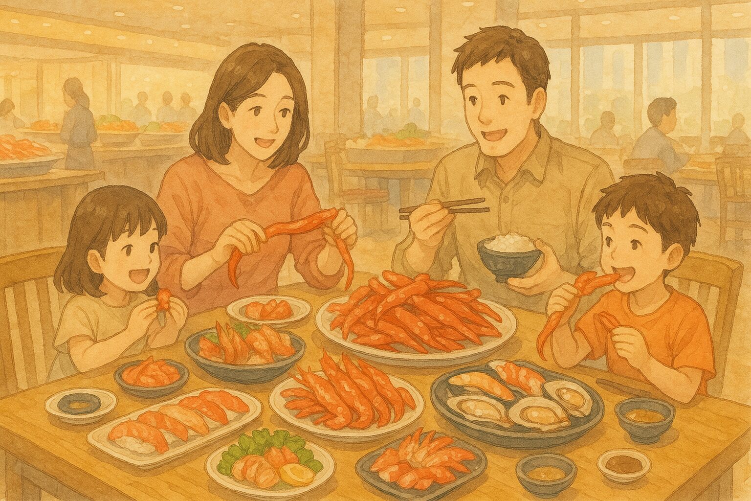 関東の海鮮やカニ食べ放題の宿