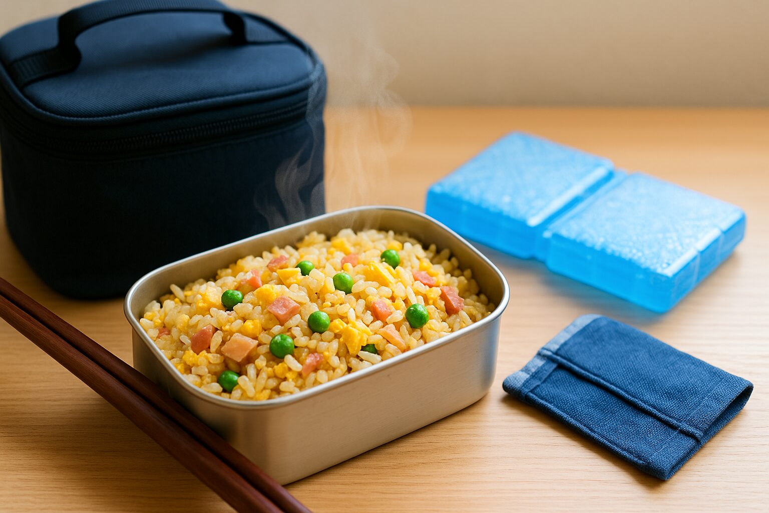 冷凍チャーハン弁当の持って行き方