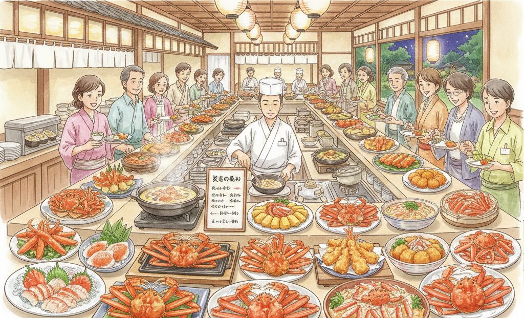 佳松苑 カニ食べ放題の種類とラインナップ