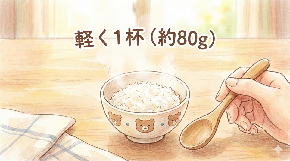 茶碗軽く1杯の目安