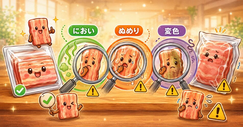 ベーコン食べる前に絶対確認!状態チェック