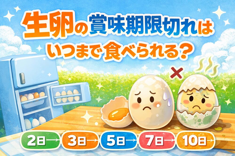 生卵の賞味期限切れはいつまで食べられる？冷蔵庫保存と2日・3日・5日・7日・10日の考え方