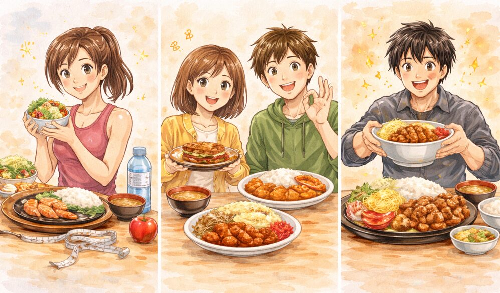 ご飯の量の目的別の選び方