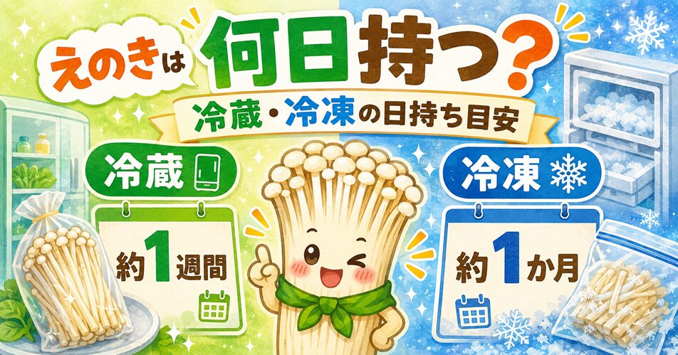 えのきは何日持つ?冷蔵・冷凍の日持ち目安