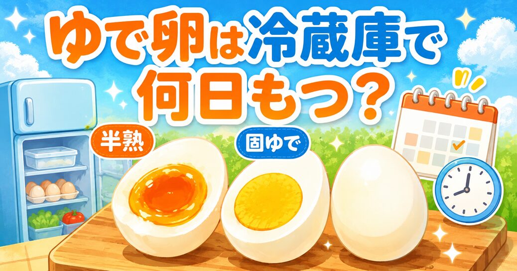 ゆで卵は冷蔵庫で何日持つ?