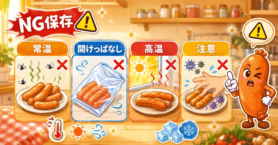 ウィンナーのよくあるNG保存例と注意点