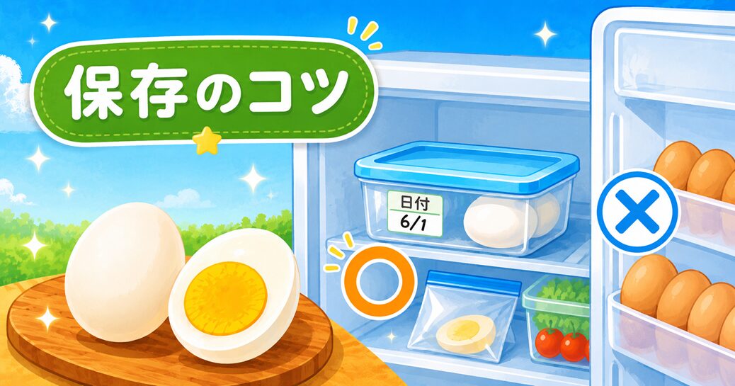 ゆで卵を冷蔵庫で安全に保存するコツ