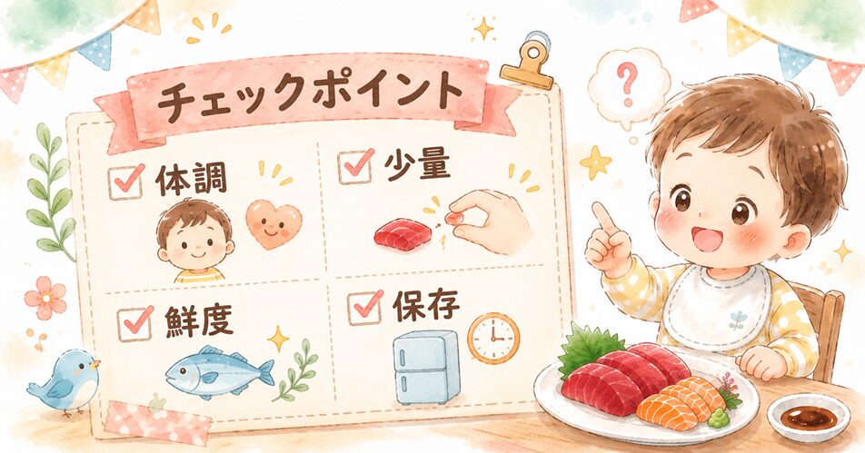 刺身をあげる前に見る判断ポイント