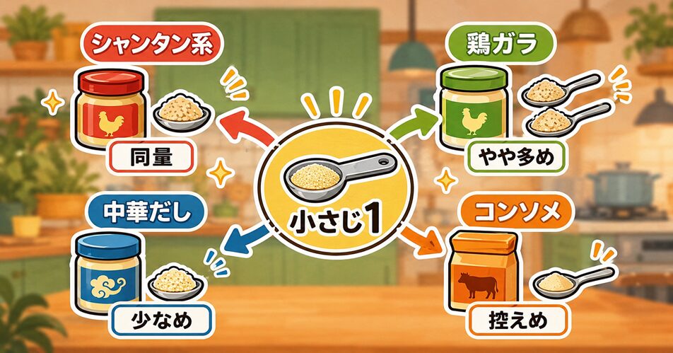 ウェイパァーの代用分量の目安
