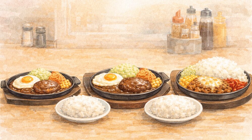 洋食チェーンのご飯の量