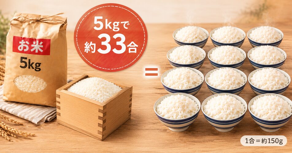 米5キロは何合？