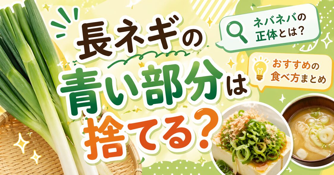 長ネギの青い部分は捨てる？ネバネバの正体とおすすめの食べ方まとめ