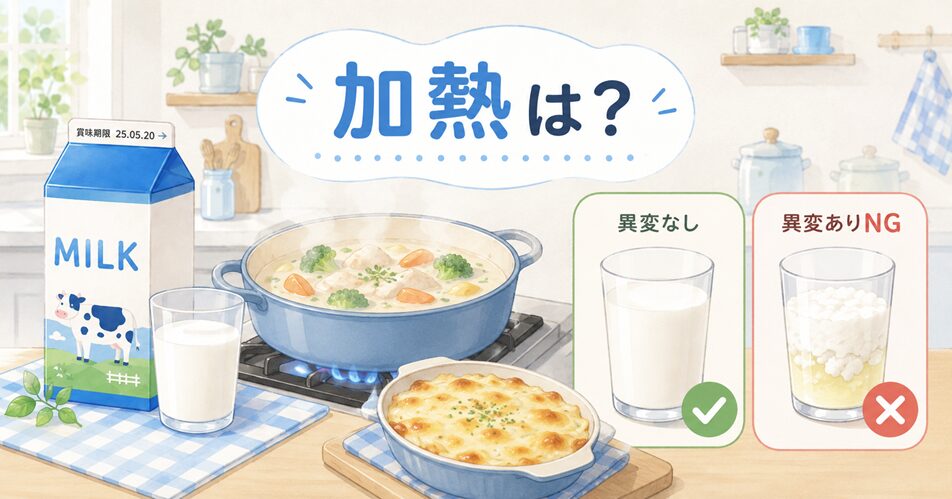 期限切れ牛乳は加熱して使える？