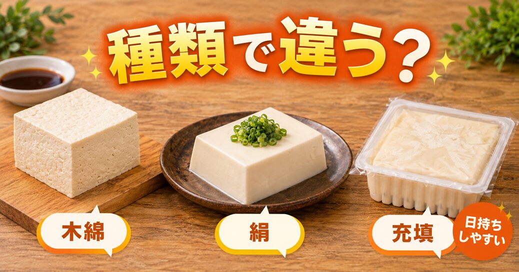 木綿・絹・充填豆腐で日持ちはどう違う？