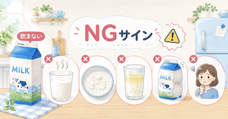 こんな牛乳は期限内でも飲まない方がいい