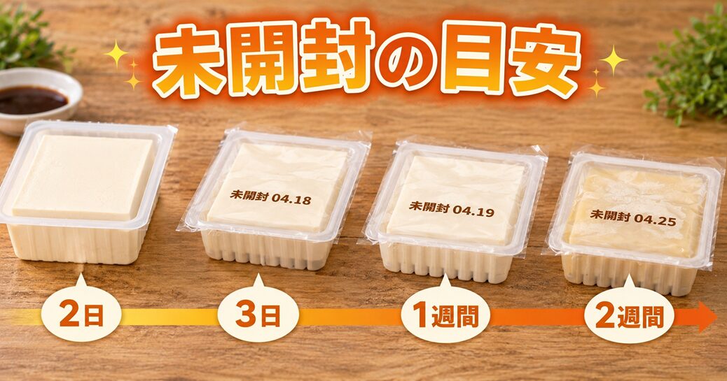 未開封の豆腐は何日まで大丈夫？日数別の目安