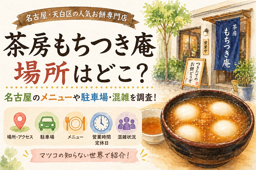茶房もちつき庵の場所はどこ？名古屋のメニューや駐車場・混雑を調査！