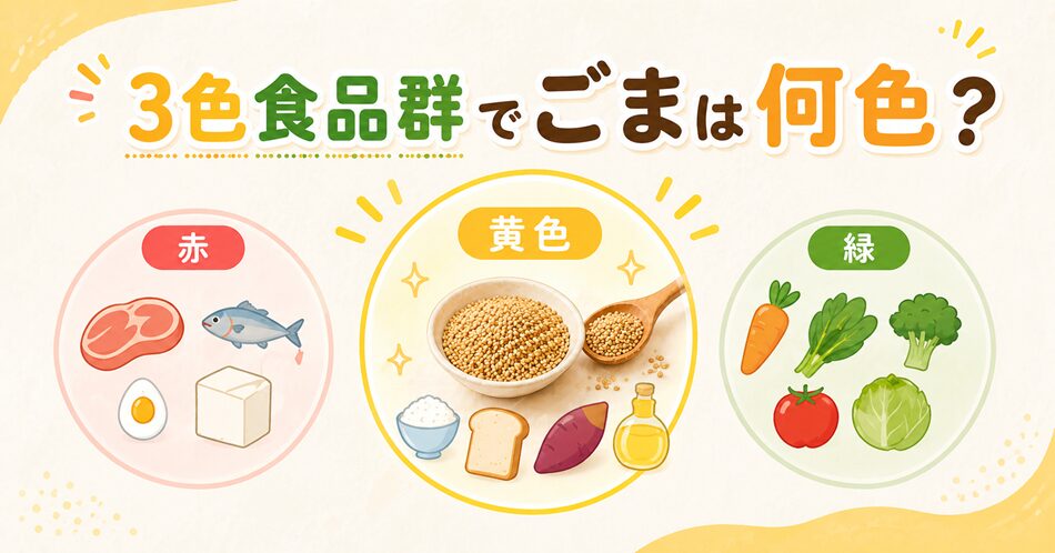 3色食品群でごまは何色？