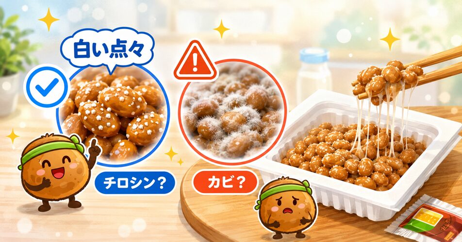 納豆の白い点々は危険?カビとの違い