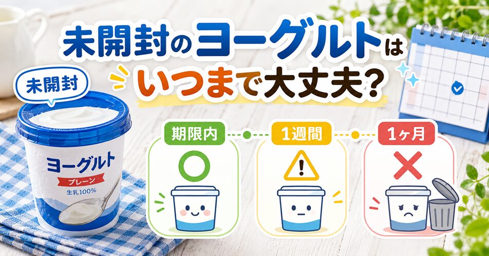 未開封ヨーグルトはいつまで大丈夫？