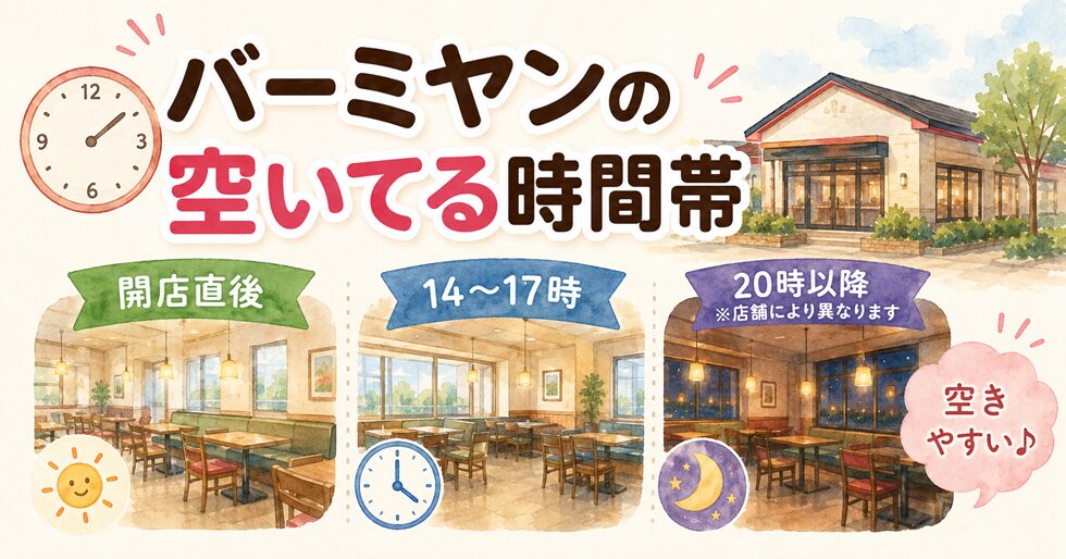 バーミヤンの空いてる時間帯