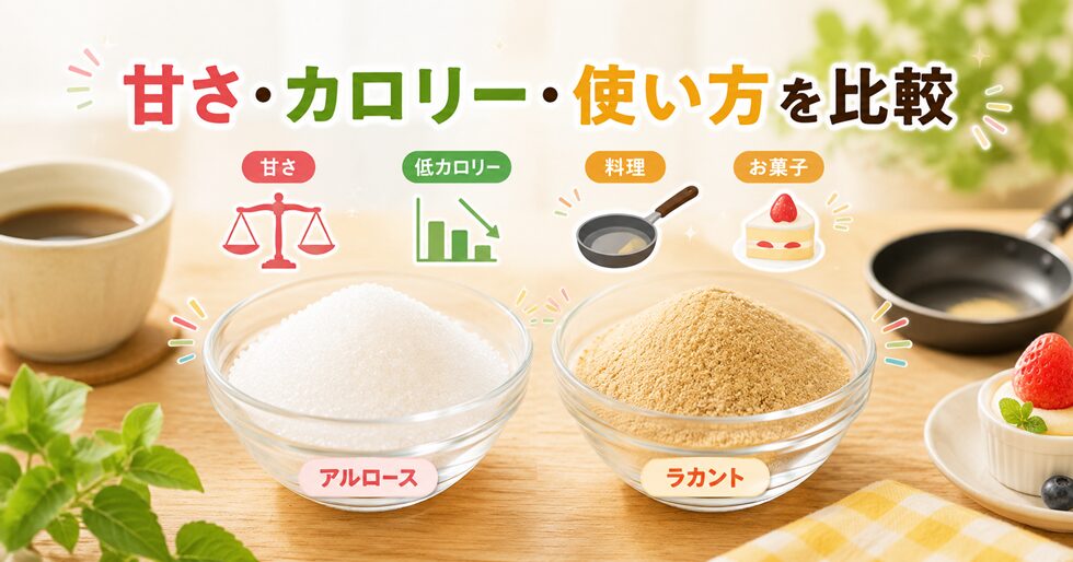 甘さ・カロリー・使い方を比較