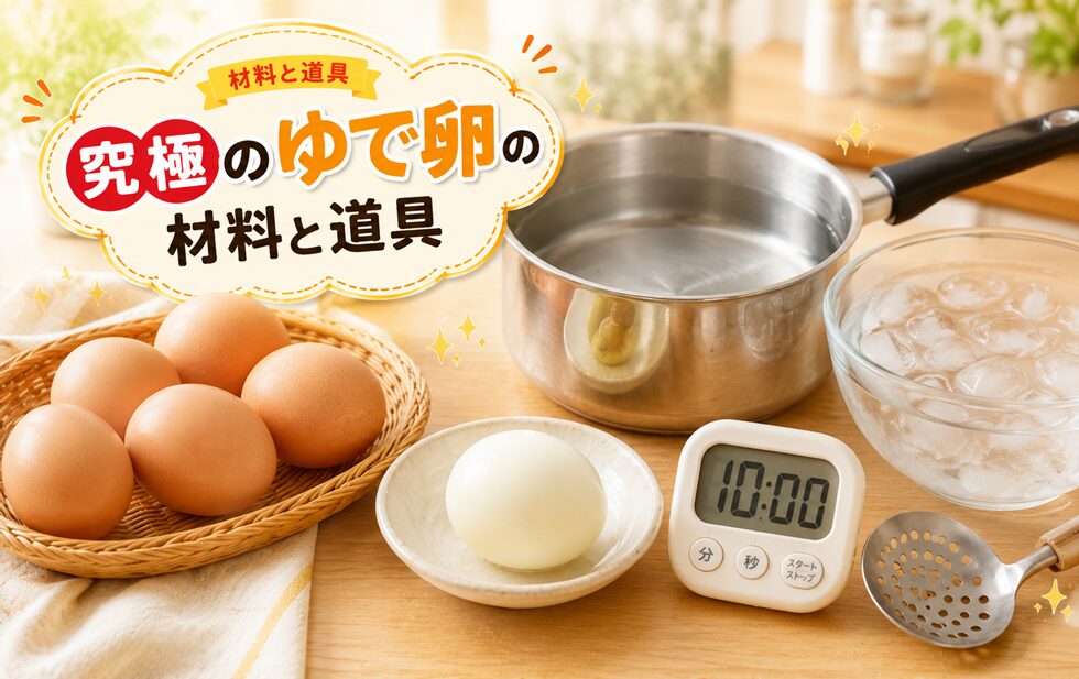 究極のゆで卵の材料と道具