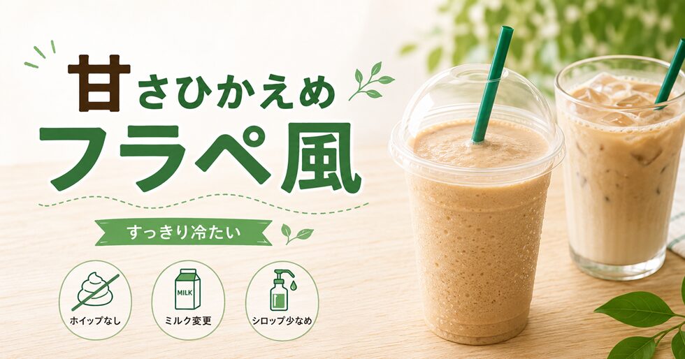 フラペチーノを甘くないカスタムに