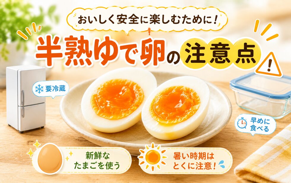 半熟ゆで卵の注意点