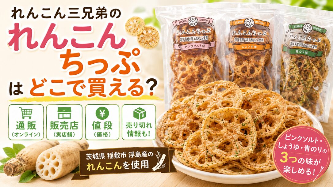 れんこん三兄弟のれんこんちっぷはどこで買える？通販や販売店・値段を調査！