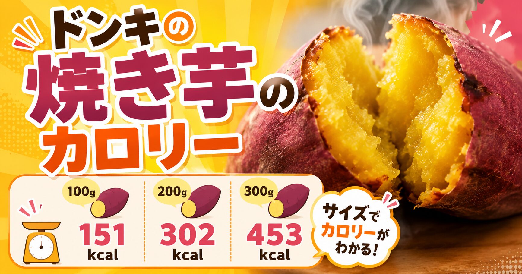 ドンキの焼き芋のカロリー