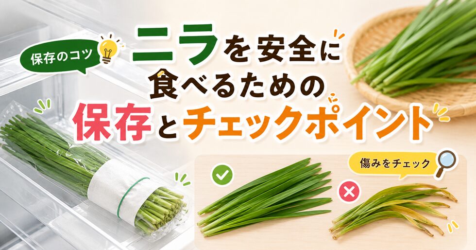 ニラを安全に食べるための保存とチェックポイント