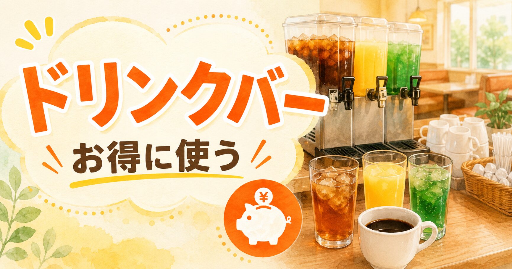 ドリンクバーをお得に使う