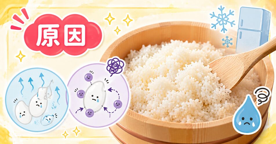 酢飯が冷蔵庫で固くなるのはなぜ?