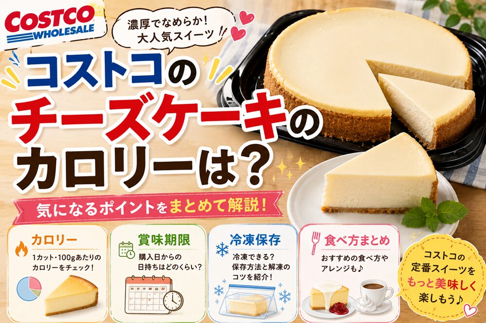コストコのチーズケーキのカロリーは？賞味期限・冷凍保存・食べ方まとめ