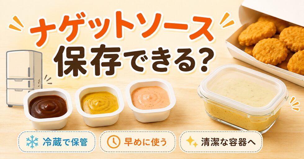 ナゲットソースの保存はできる？
