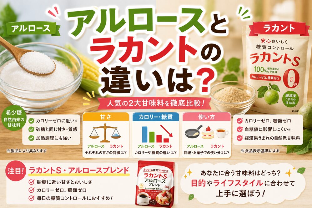 アルロースとラカントの違いは？ラカントS・アルロースブレンドも比較
