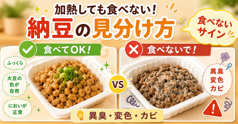 加熱しても使わないほうがいい納豆の見分け方