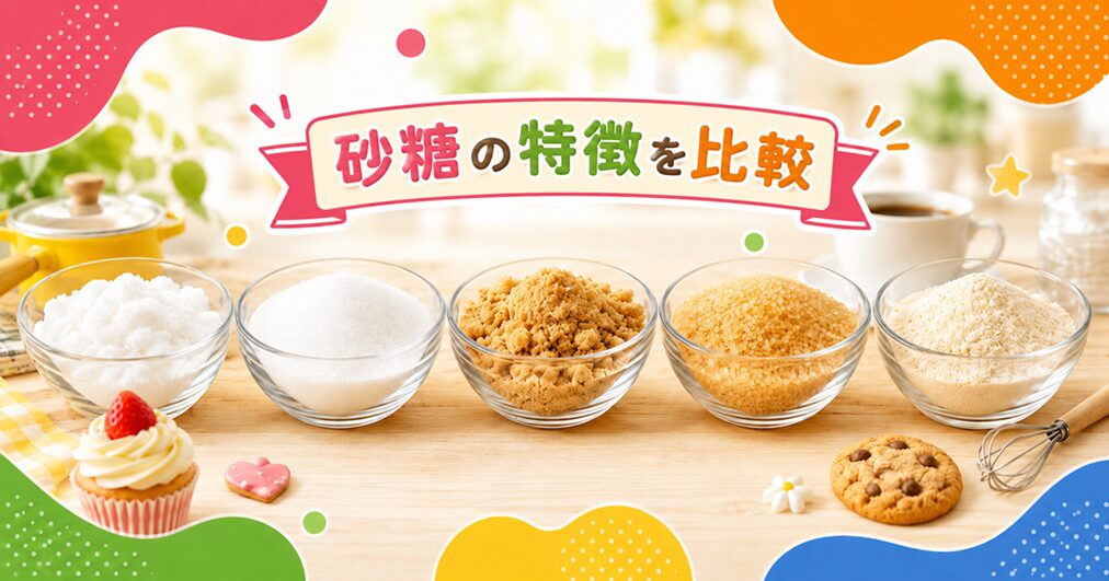 砂糖の種類と特徴を比較