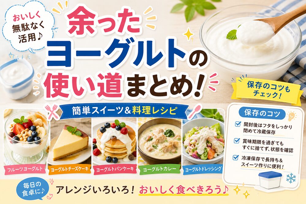 余ったヨーグルトの使い道まとめ！保存のコツと簡単スイーツ・料理レシピ