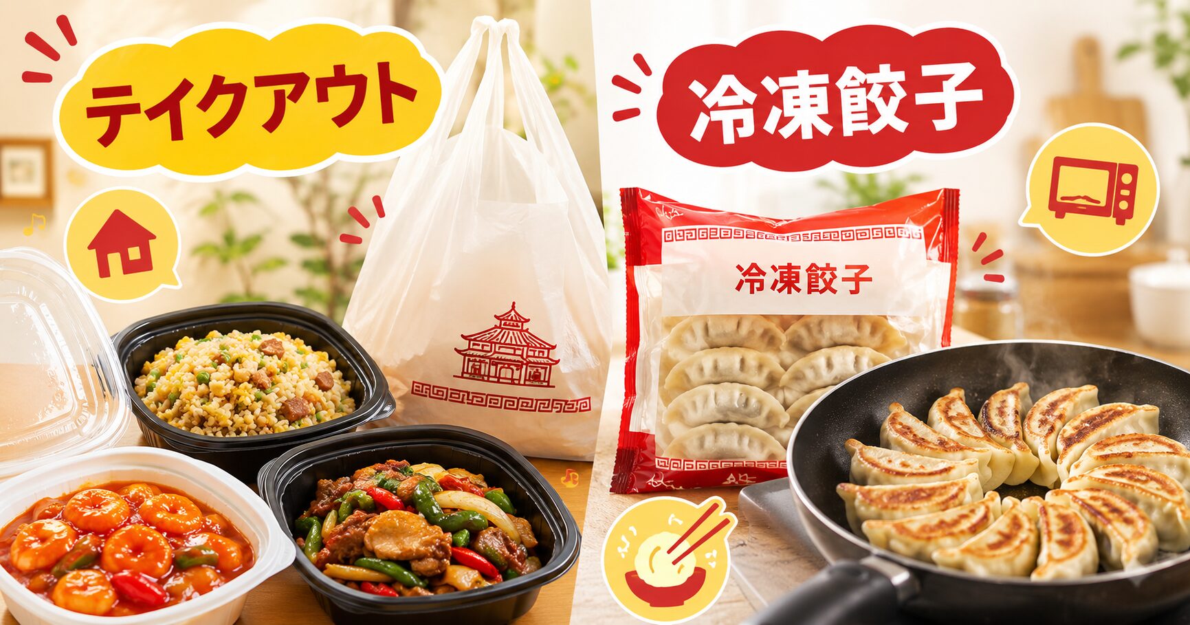 テイクアウト・冷凍餃子も便利