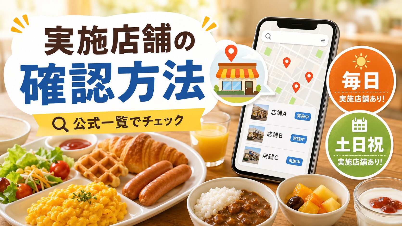 実施店舗の確認方法