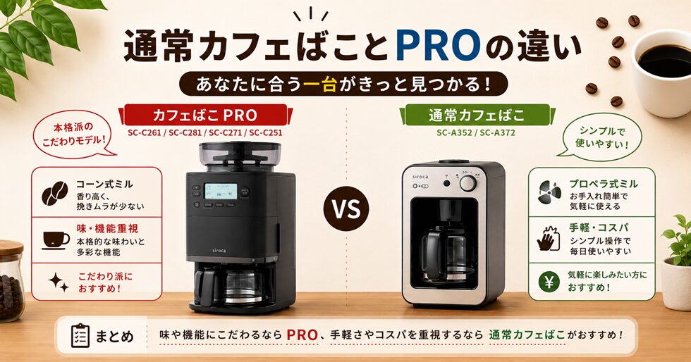 通常カフェばことPROの違い