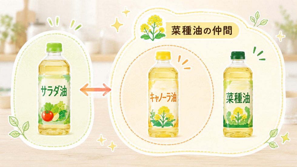 サラダ油・菜種油・キャノーラ油の関係