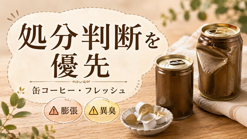 缶コーヒー・コーヒーフレッシュは再利用より処分判断を優先